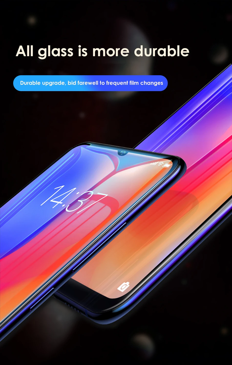 Benks VPRO Protective Tempered Glass For Xiaomi 9 Screen HD 0.3mm Ultra-thin Curved Edge Full Cover Screen Protector Front Film (3)