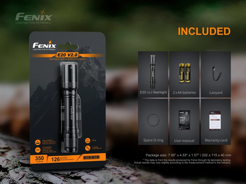 Fenix E20 V2.0 Compact EDC Flashlight (13)