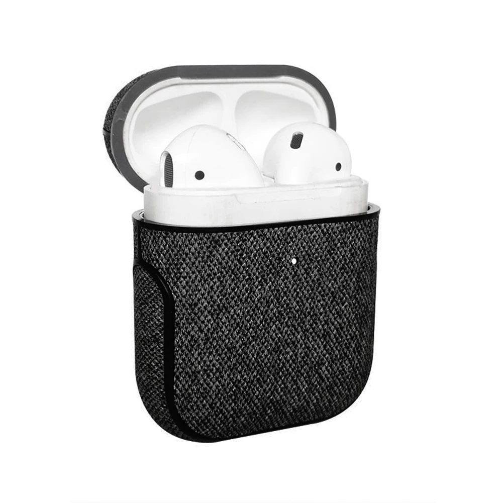 Bluetooth наушники кожаный чехол для Apple AirPods 1 2 Pro ткань анти-потеря противоударный чехол PU кожа для Air Pods 3 с крючком