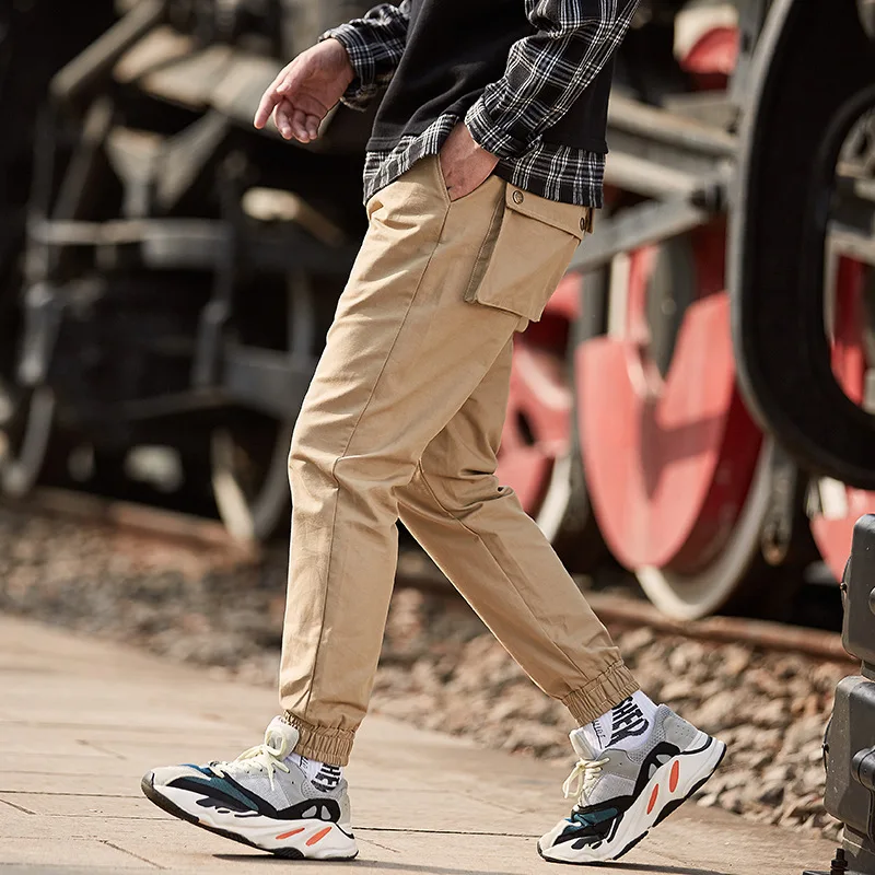 Online Pantalones de alta calidad para hombre, moda Casual, ropa de calle, mono, Hip Hop, pantalón bombacho de estilo harén