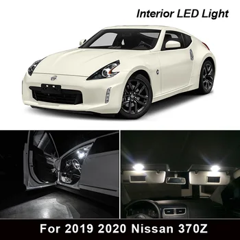 

8Pcs Xenon White LED Lights Interior Package Kit For 2019 2020 Nissan 370Z Map Trunk Glove Box License Plate Light