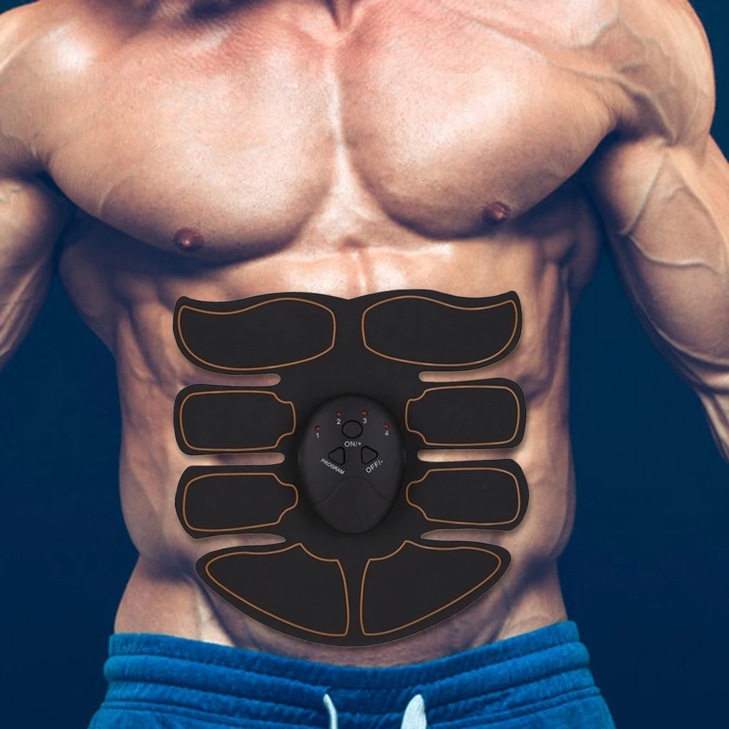 ABS Plastic Abdominal Trainer Rechargeable Simulator EMS Training Smart Body Abdomen Muscle Arm/Hip Exerciser 