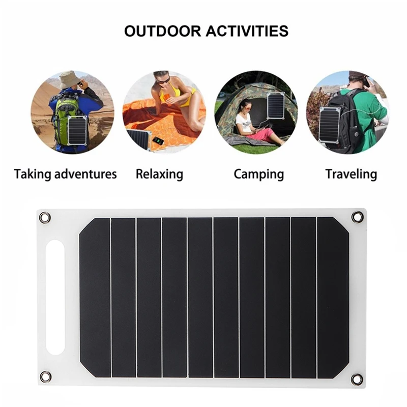 CLAITE 5V 10W DIY Solar Panel Slim Light USB Charger Charging Portable Power Bank Pad Universal For Phone Lighting Car Charger CLAITE 5V 10W DIY Solar Panel Slim Light USB Charger Charging Portable Power Bank Pad Universal For Phone Lighting Car Charger