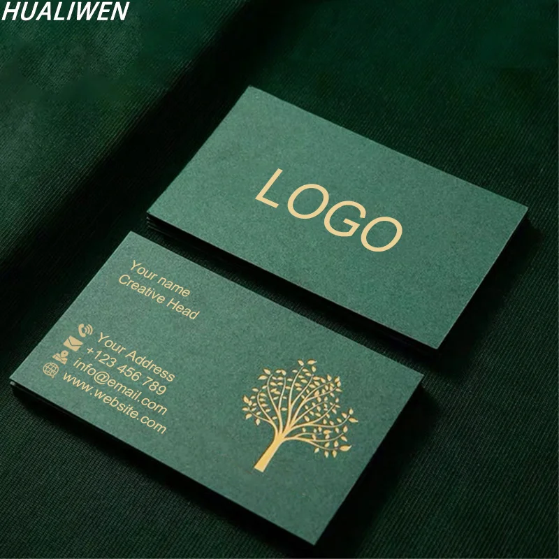 100PCS Cheap Customized Full Color Double-sided Printing Hot Stamping Business Card 9*5.4CM
