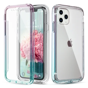 

Colorful Gradient Clear CaseFor iPhone X XS XR case Transparent Soft Silicone Cover for iphone 11 Pro Max Phone Back Cover Coque