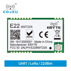 E22-900T22S SX1262 UART беспроводной модуль 868 МГц 915 МГц приемопередатчик IoT SMD IPEX Интерфейс