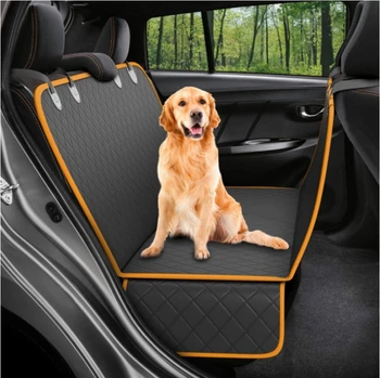 

Large Dog Seat Cover Pet Car Carrier Bag Rear Back Blanket Mat Non-slip Fold Hammock Waterproof Golden Retriever Car Seat Cover