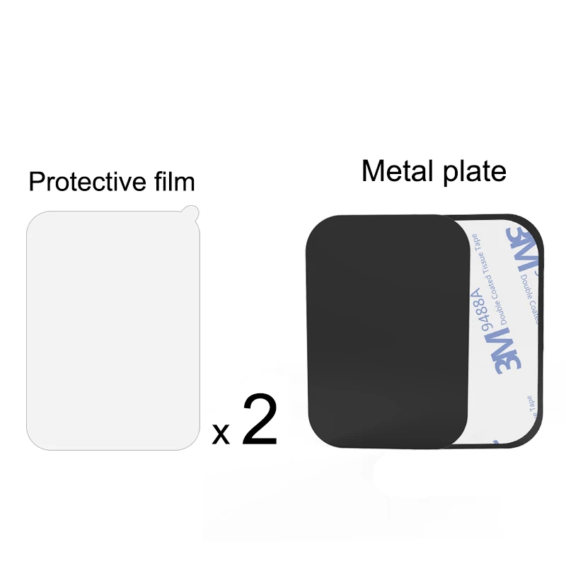 XMXCZKJ Лидер продаж металлическая пластина автомобильный Магнитный комплект для замены 3M клей специально используется для магнитного держателя телефона Аксессуары для крепления - Цвет: 2Rectangle