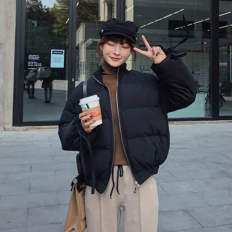 

Small Cotton-Padded Jacket Short Korean-style Thick down Jacket Cotton-padded Clothes Student down Coat Winter Cotton Overcoat F