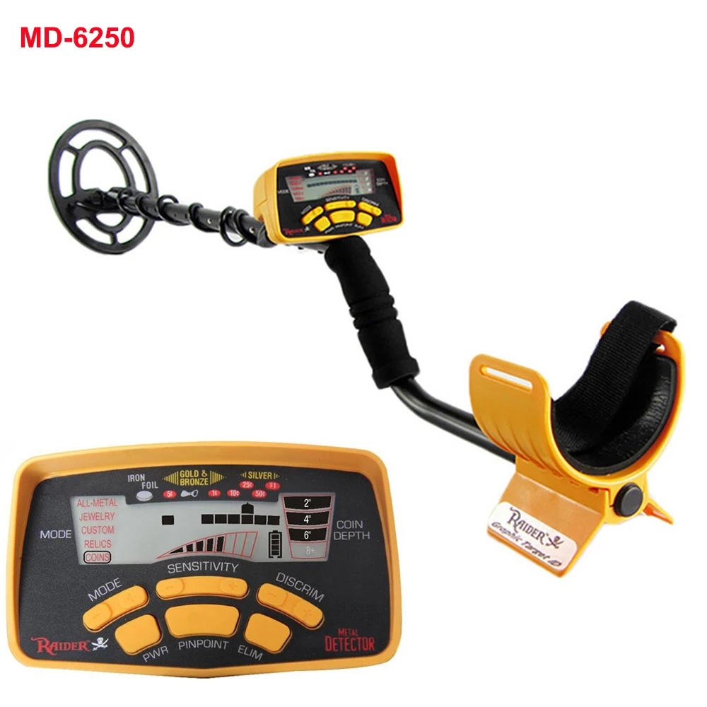 Профессиональный металлоискатель MD 6250, металлоискатель с 3 мя режимами для распознавания монет, ювелирных изделий, видит все металлы|Промышленные металлодетекторы| | АлиЭкспресс