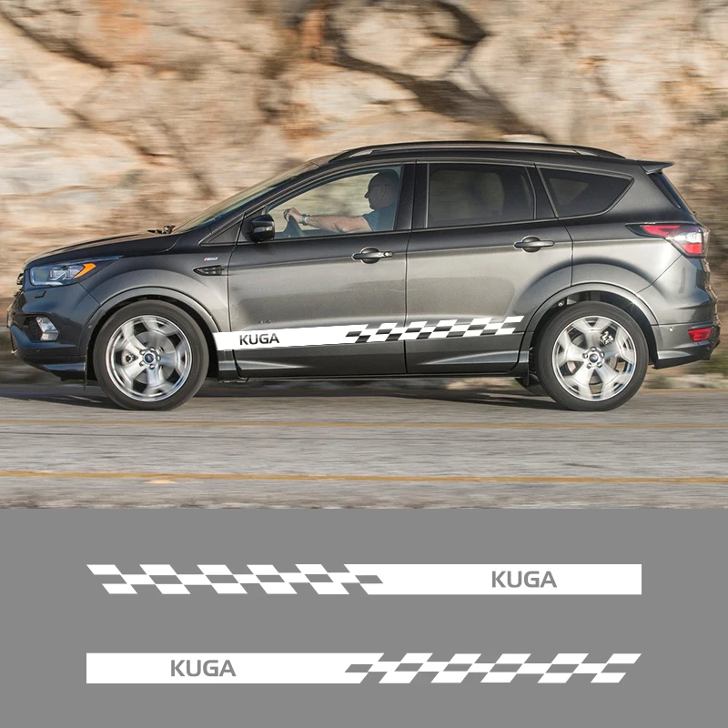 2 шт. автомобильные виниловые боковые полосы наклейки Авто графика наклейки для Ford Kuga