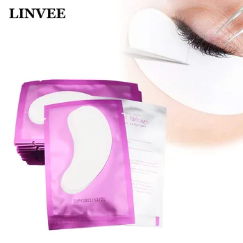 

50 Pairs Under Eye Gel Pads for Grafting Eyelashes Extension Paper Patches Lint Free Grafted Eye Tips Stickers Make Up Tools