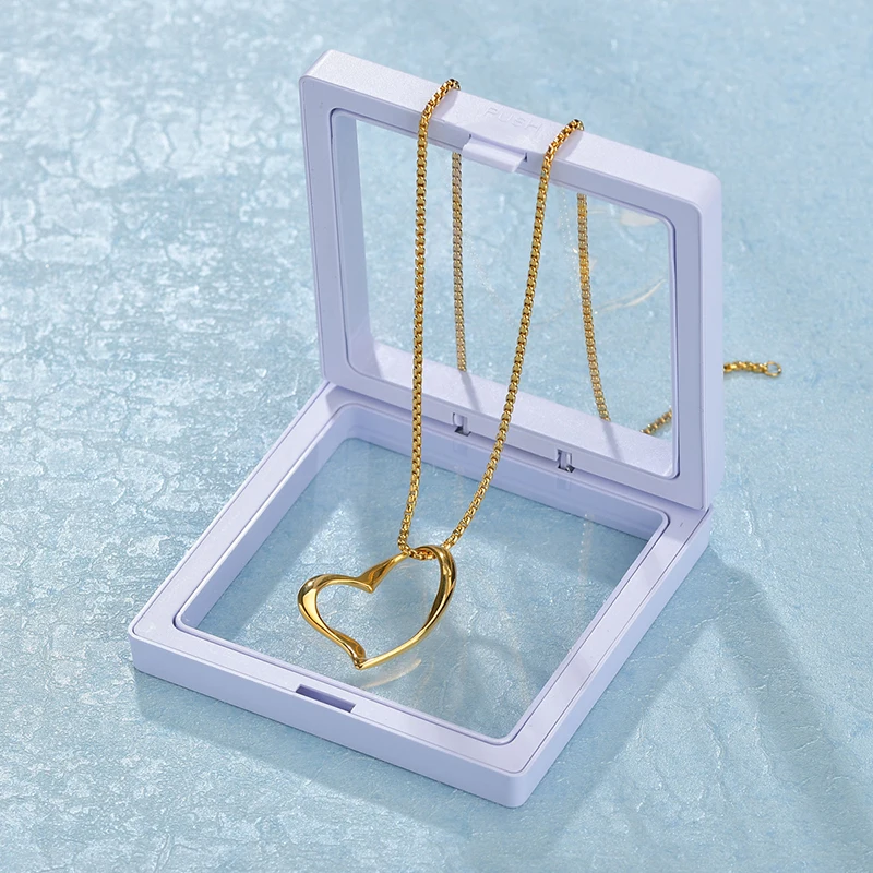 Transparent Suspension Display Cases 3D Albums Floating Frame Show Case Jewelry Gift Box for Necklace Storage Holder | Украшения и