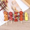 1pc Mini Pretend Play Food Toy Simulation BBQ Miniature For Doll House Kitchen Decoration Crafts Toys For Children 2