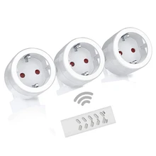 10 А 2300 Вт 220-240 В 433 МГц 3 шт. в упаковке, штепсельная вилка европейского стандарта, беспроводной пульт дистанционного управления, розетка, светильник, розетка, 1 пульт дистанционного управления, штепсельная вилка европейского стандарта