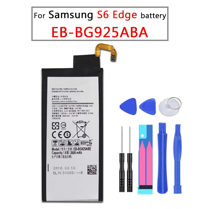 Телефон Батарея для samsung Galaxy S5/S6/S7/S6 S7 Edge/s7 edge G900S SM-G9200 SM-G9280 SM-G9300 SM-G9350 Замена Bateria - Цвет: EB-BG925ABA S6 Edge
