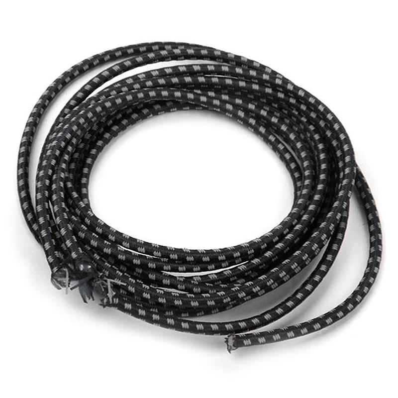 

FGGS-1 Pair Elastic Reflective Laces Easy Attachment for Marathon Sports (Black)