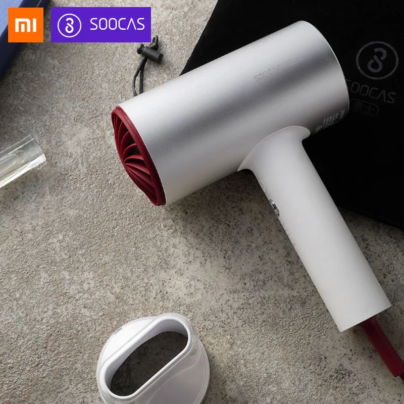 Фен для волос Xiaomi с отрицательными ионами Быстросохнущий фен тепловая защита три