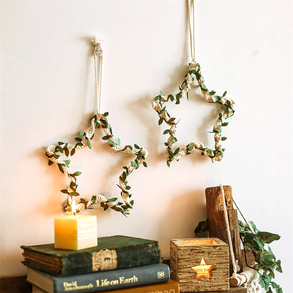 Nordic Chic Stars Leaves Macrame Wall Hanging Tapestry Mandala Bohemian Wall Accents Boho Decor Dorm Living Room Home Decoration Nordic Chic Stars Leaves Macrame Wall Hanging Tapestry Mandala Bohemian Wall Accents Boho Decor Dorm Living Room Home Decoration