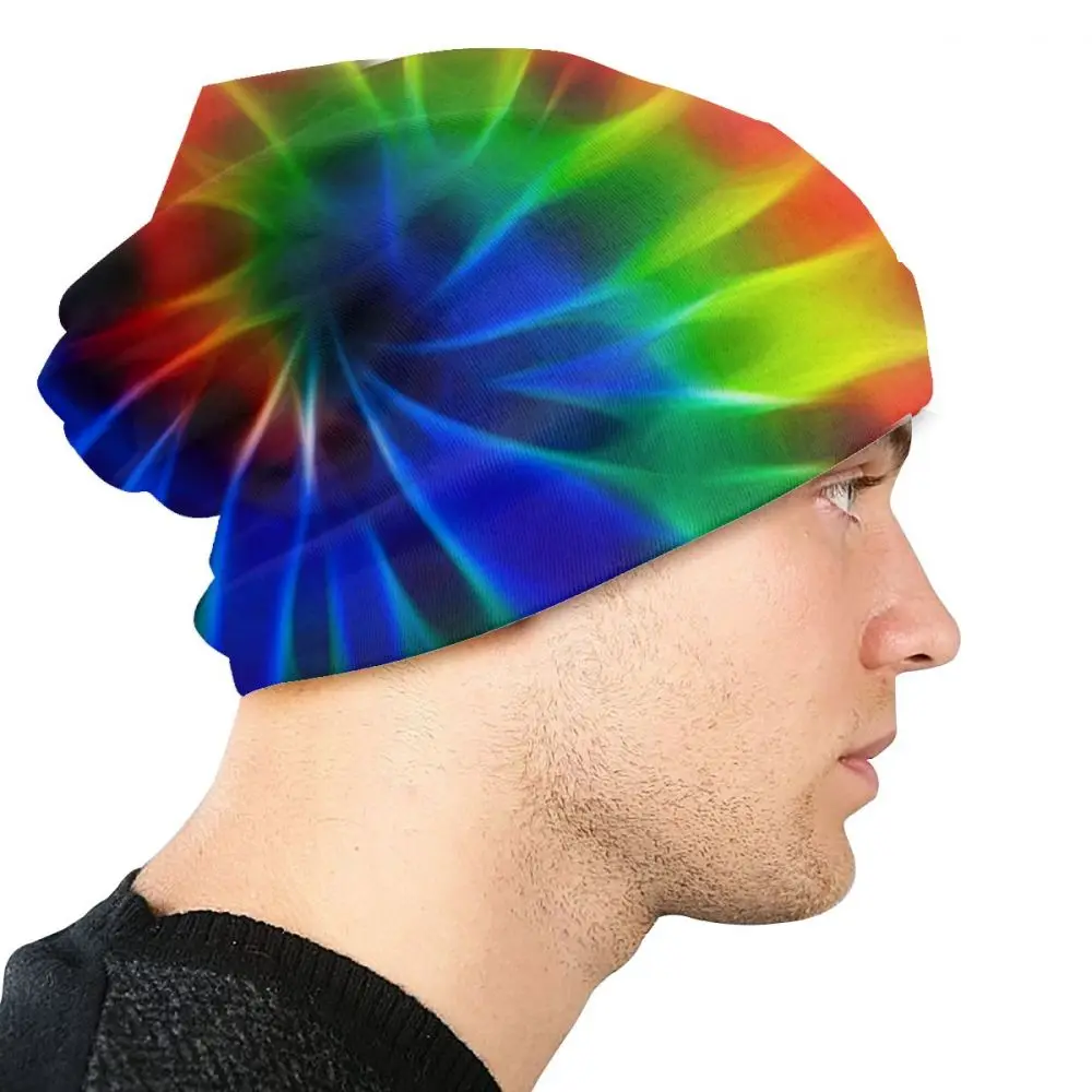 Tie Dye цифровая художественная унисекс взрослая Повседневная шапка бини уличная ветрозащитная вязаная Лыжная шапка Skully Beanies