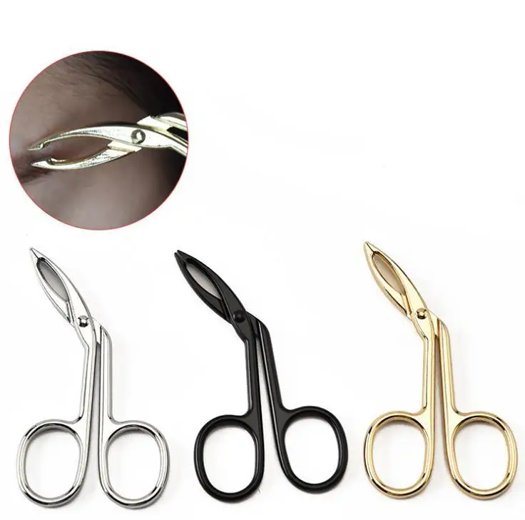 

Eyebrow Tweezers Face Hair Removal Make Up Scissors Durable Metal Cosmetic Trimmer Eyelash Clipper