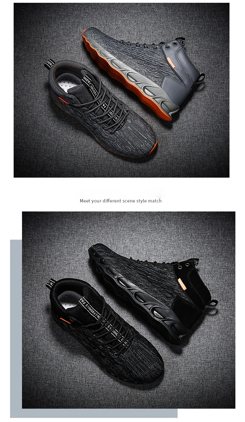 Новая Осенняя мужская повседневная обувь; Zapatos De Hombre; модная обувь на шнуровке; Tenis Masculino; прогулочные высокие кроссовки; Schoenen; Цвет Черный; Krasovki