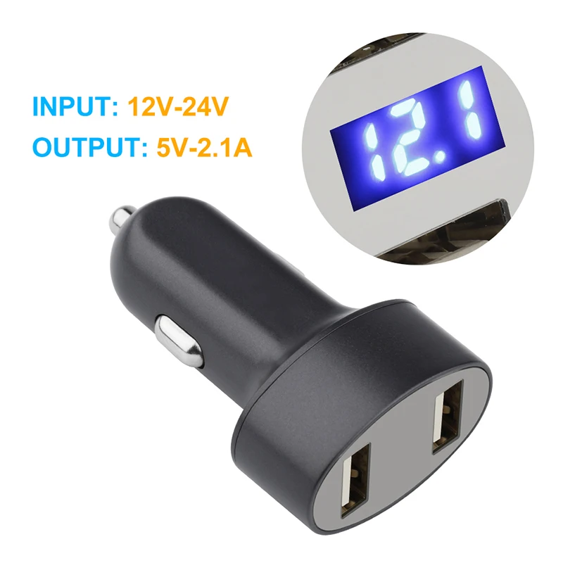 Rocketek Multi Usb Car Charger Smart Ic 2 Usb 2.4a Led Car Battery