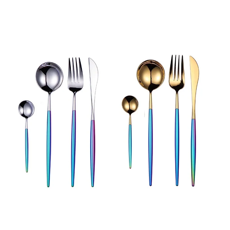 24pcs rainbow cutlery Christmas gift (2)
