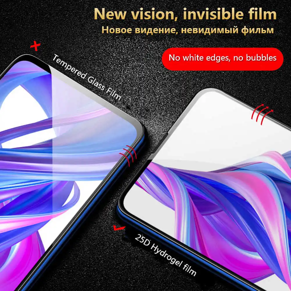 2 шт. чехол для huawei honor 8 8s 8c 8a pro 8x max Гидрогелевая пленка honor 9x pro защита экрана телефона защитная пленка на стекло
