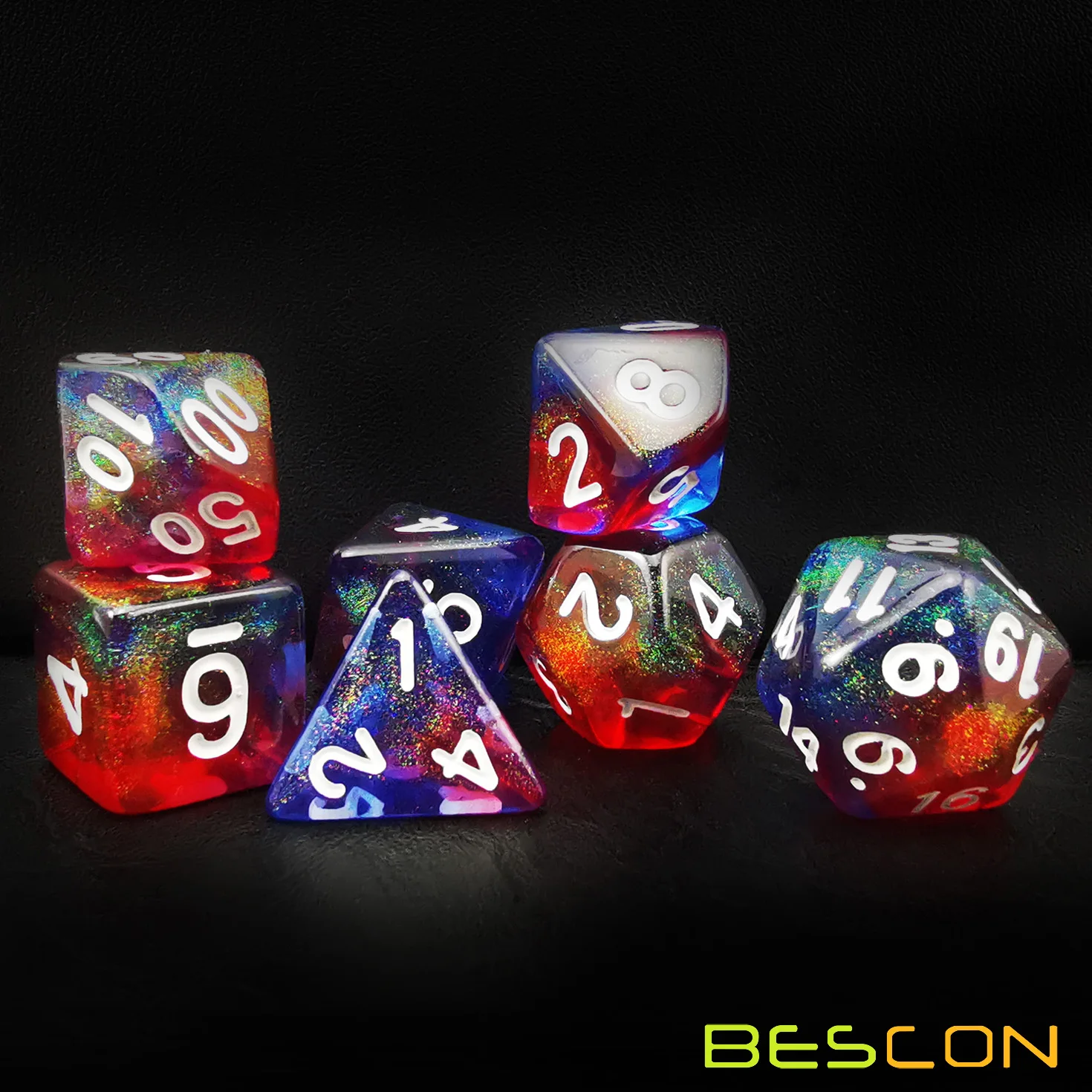Bescon Новый лунный камень кости стоимостной многогранные Набор из 7 | Игрушки и