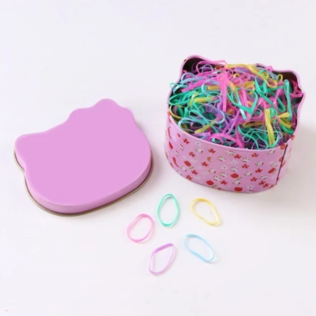 2.5CM Mix Colors 1 700 шт. Подарочная коробка Упакованные детские яркие цветные эластичные резинки для волос милые резинки для волос держатель конского хвоста для девочек повязки для волос аксессуары - Цвет: 2.5CM Mix Colors 1