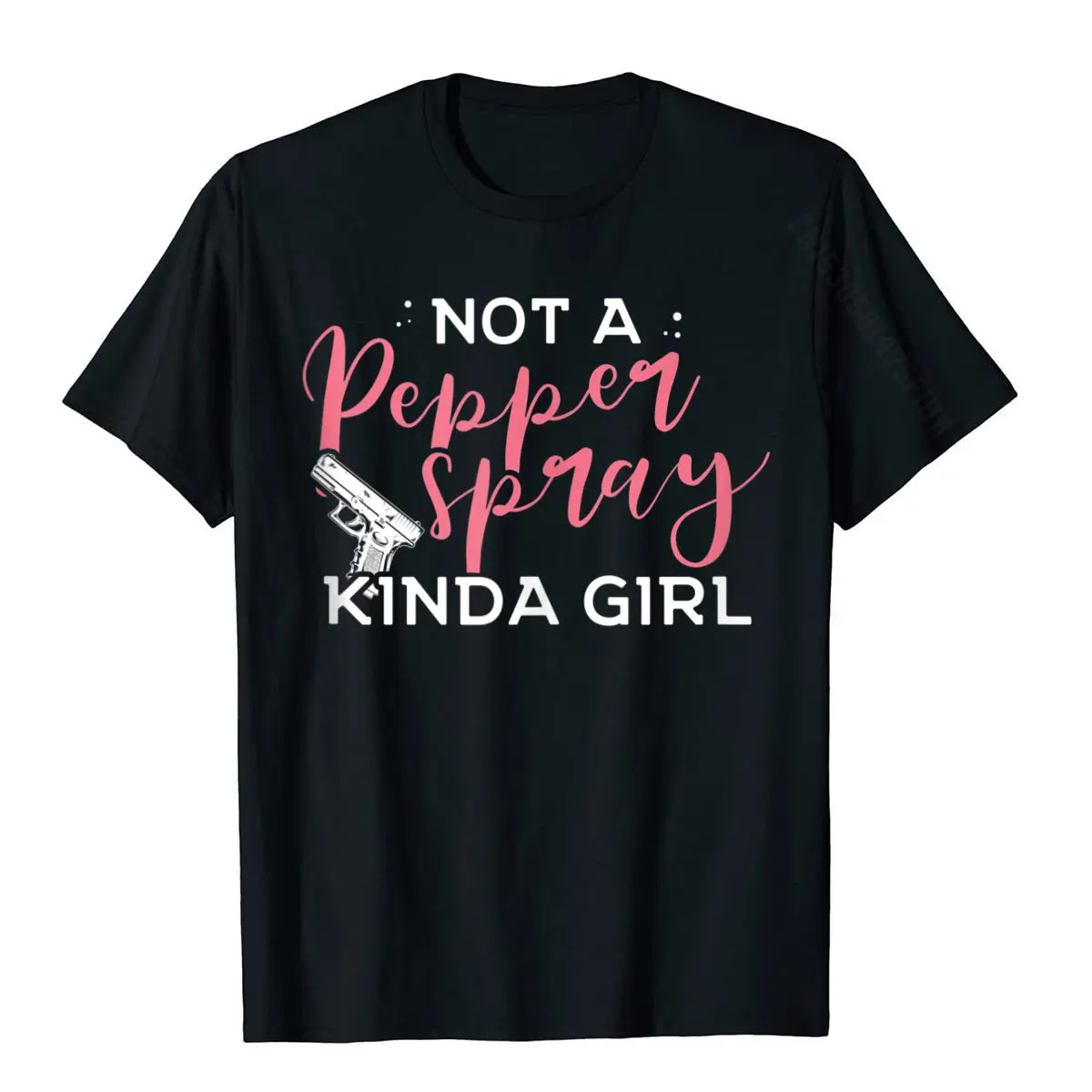 Футболка женская с надписью Not A Pepper Spray Girl Pro Gun Базовая рубашка Топ высокого