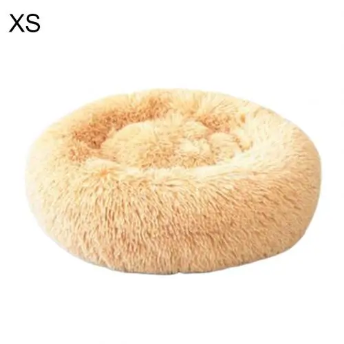 Light Brown Питомник коврик для собак для домашних животных теплая Круглая Подушка плюшевая будка для собак Мягкая Кровать кошачий наполнитель спальная кровать дом товары для животных - Цвет: Light Brown
