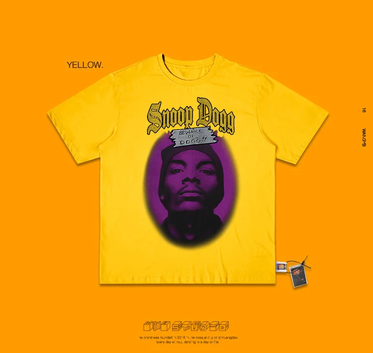 Хип-хоп РАО хип-хоп. Певица Снупи. Gogo Snoop Dogg портретная печать футболка с коротким рукавом