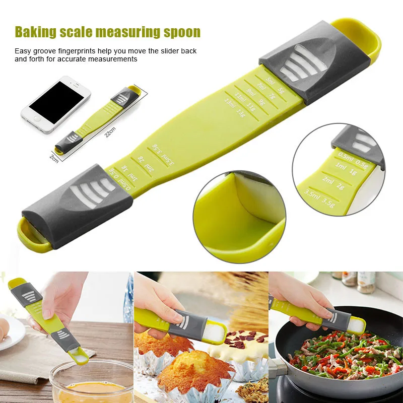 

Hot Kitchen Measuring Spoon Adjustable Multifunctional Tools Kitchen Scales Accessories FQ-ing