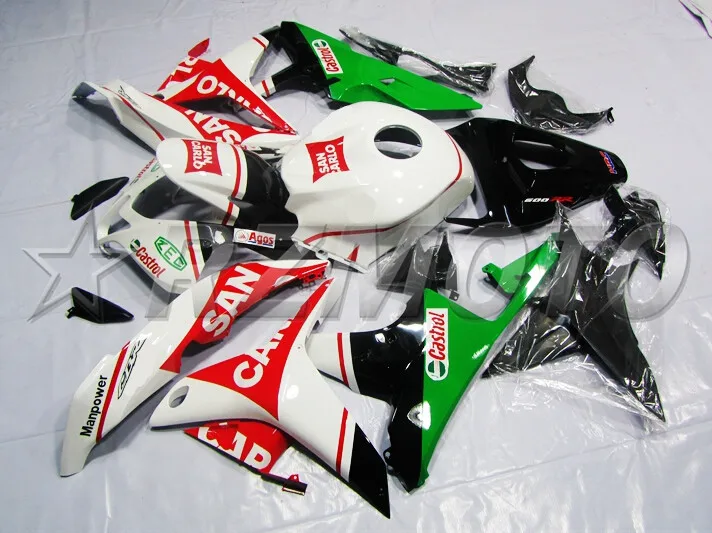 Литьевая Форма ABS мотоцикл полный обтекатель комплект подходит для Honda CBR600RR 600 07 08 F5 2007 2008 Обтекатели красный зеленый