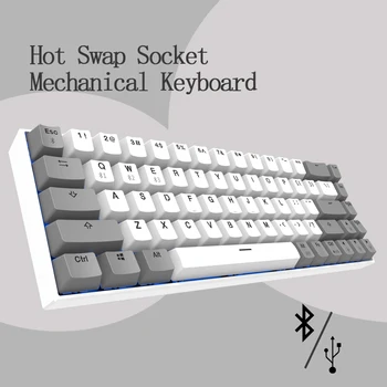 

kailh&FL ESPORTS 68keys hot swap socket game mechanical keyboard with blue backlight Wired USB Ergonomic keyboard For PC laptop