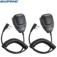 2 шт. Baofeng ручной микрофон Динамик микрофон для Baofeng UV-5R BF-888S UV-S9 GT-3 UV-82 плюс двухстороннее радио иди и болтай Walkie Talkie “иди и УФ 5R