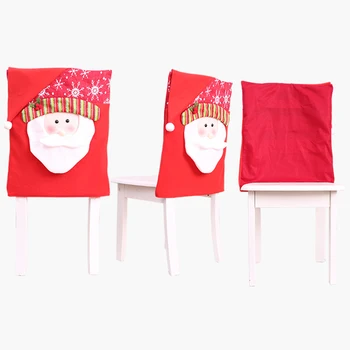 

Christmas Decoration Chair Cover Home Decor Chair Cover Restaurant Hotel Santa Claus Stool Decoration Cover kerststoel H99F