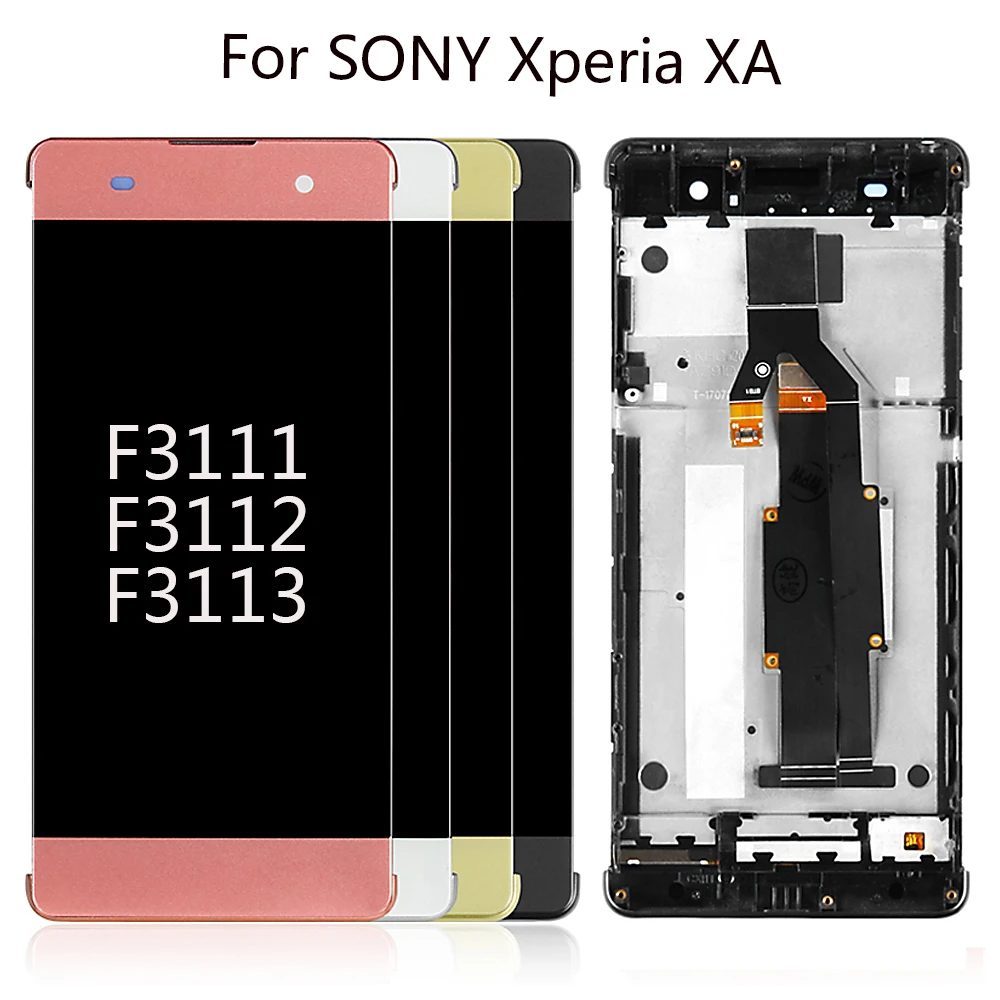 Оригинальный 5 0 &quotЖК дисплей для SONY Xperia XA ЖК сенсорный экран Рамка замена F3111 F3112
