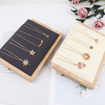 

Bamboo Jewelry Pendant Necklace Display Holder Rack Organizer Storage Case