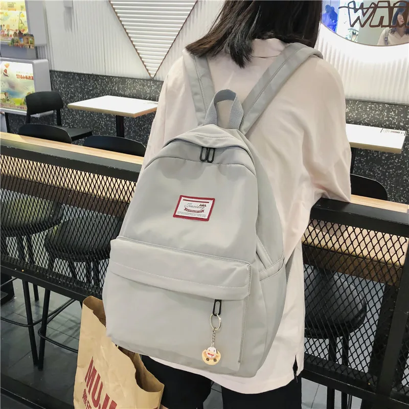 

New Style WOMEN'S Bag Fashion Nylon Backpack Simple Large-Volume STUDENT'S Backpack School Bag