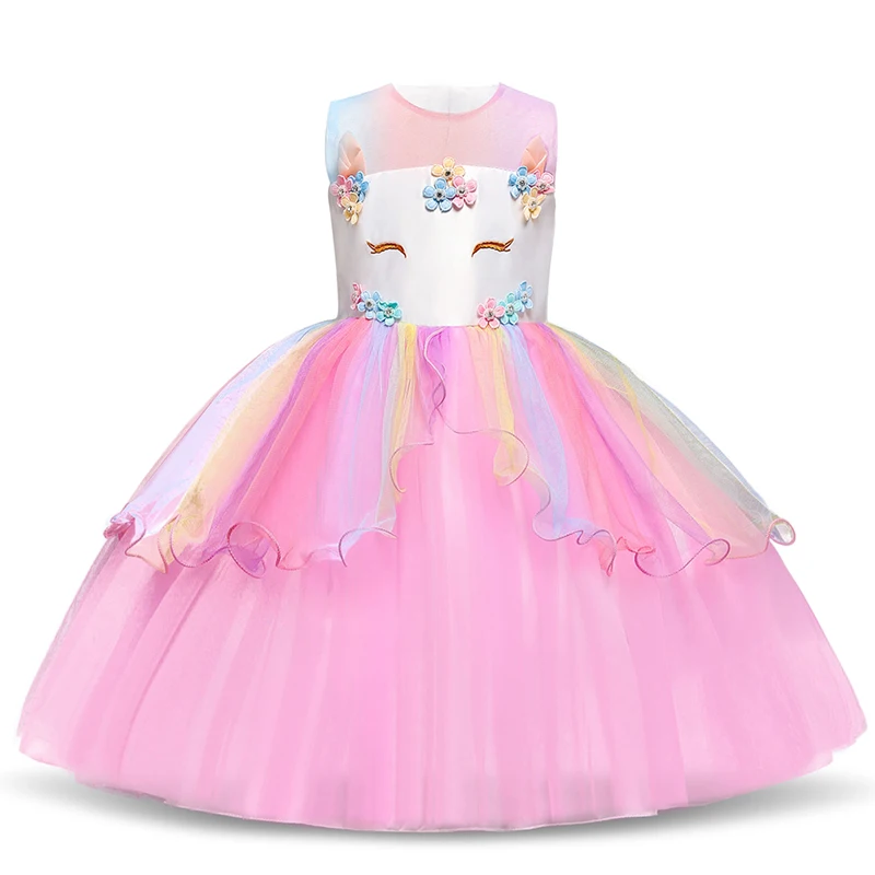 Style 14 Pink Платье для девочек; элегантное Новогоднее детское праздничное платье принцессы; свадебное платье; Детские платья для девочек; платье для дня рождения; Vestido; одежда - Цвет: Style 14 Pink