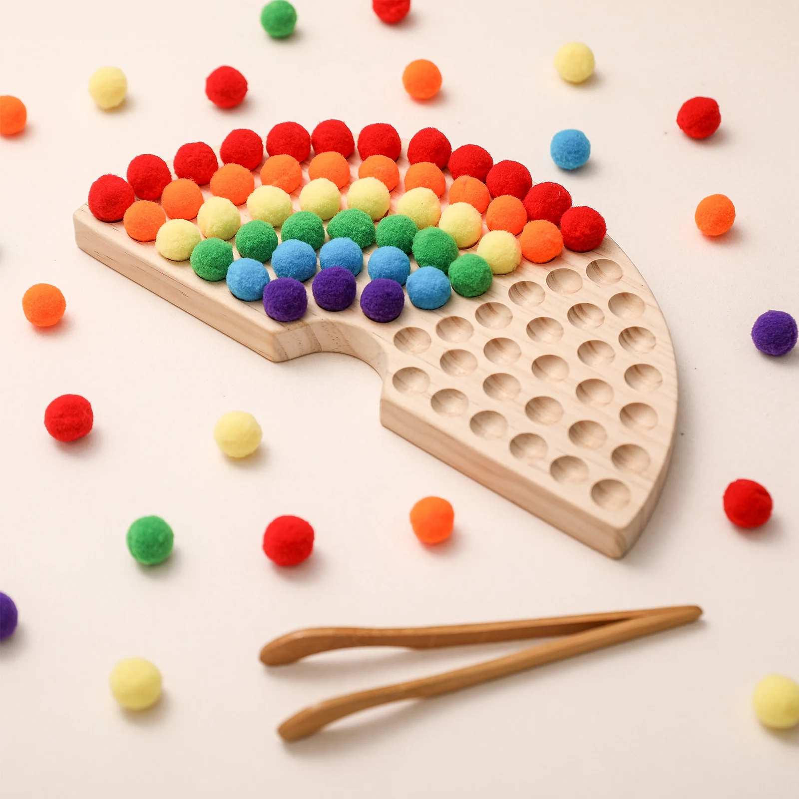 Wooden Beads Game Montessori Educational Early Learn Children Clip Ball Puzzle Preschool Toddler Toys Kids For Children Gifts