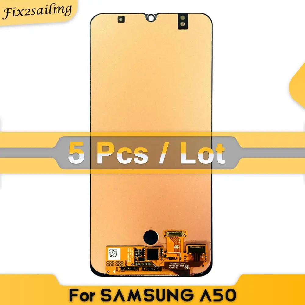 5 шт./лот) Super AMOLED для samsung Galaxy A50 A505F/DS A505F A505FD A505A сенсорный экран дигитайзер сборка Замена