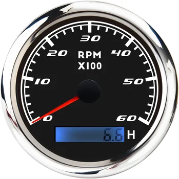 

Waterproof digital Marine Tachometer Gauge 0-6000RPM Tacho meter LCD Hour Meter 85MM Fit For Car Boat Motorcycle