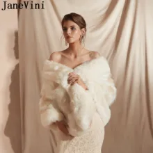 JaneVini, свадебная шаль, искусственный мех, накидка, вечернее платье, болеро, свадебное меховое пальто, палантин, женские кейпы, болеро, Etole, шикарные вечерние куртки