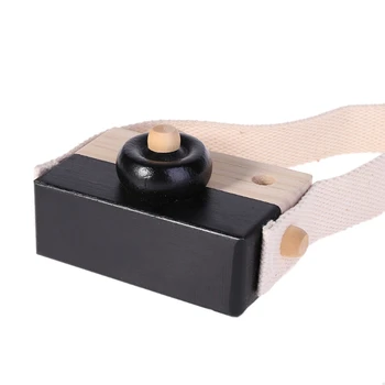 

Wooden Toy Camera Kids Creative Neck Hanging Rope Toys Photography Prop Gift Y4QA