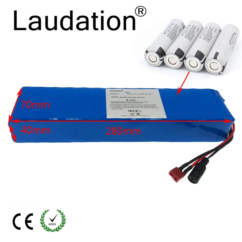 Laudation е-байка 36В 10ah блок батарей электрического велосипеда 36V 18650 Батарейный блок 500 Вт высокой мощности Мощность и Ёмкость Мотоцикл Скутер с BMS