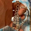 Dotefil-Bracelet en argent Sterling 925, 2 pièces, chaîne latérale lisse, 10mm, pour hommes et femmes, fiançailles, bijoux de fête ► Photo 2/6